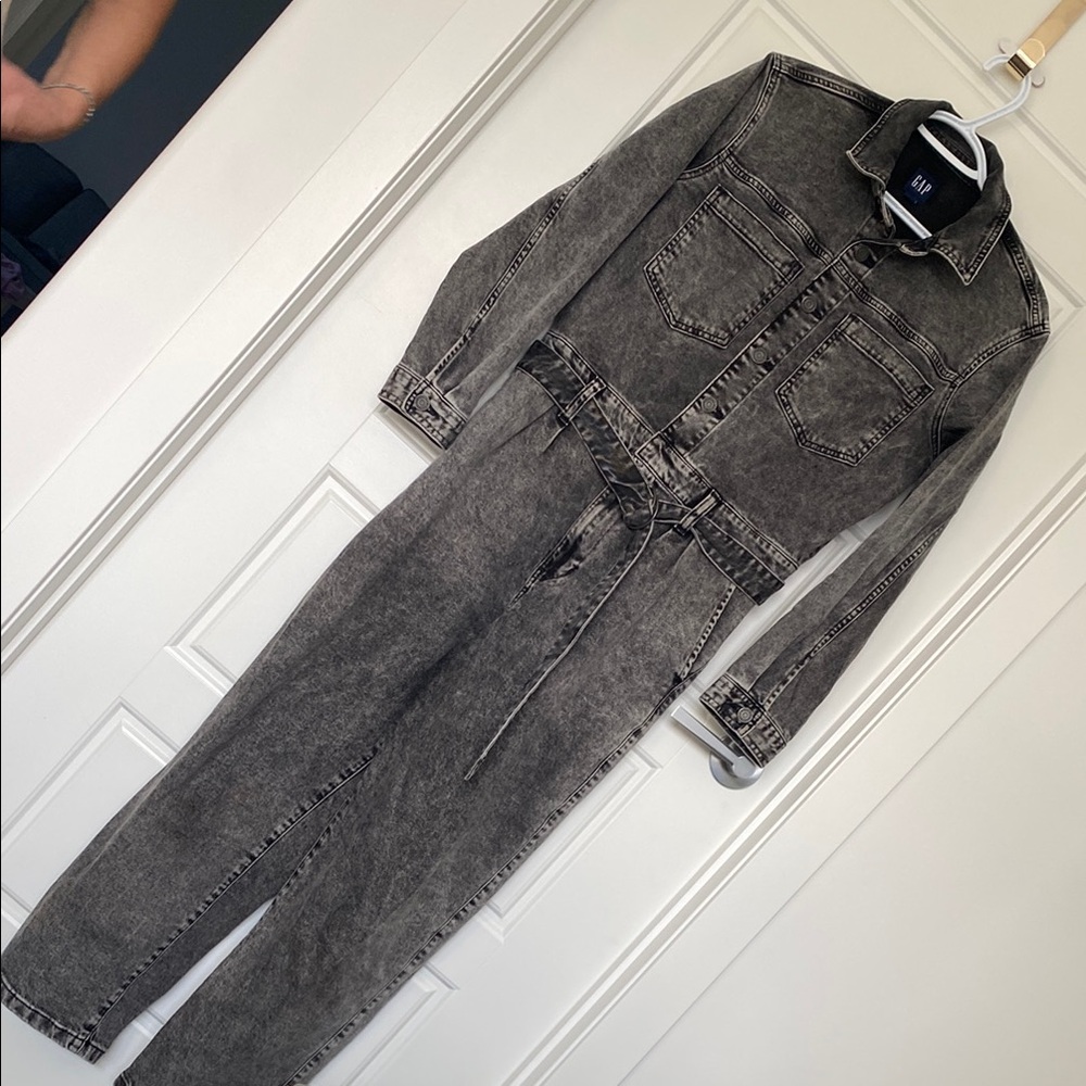 GAP Black grey belted  Jeans Distressed Slim Fit